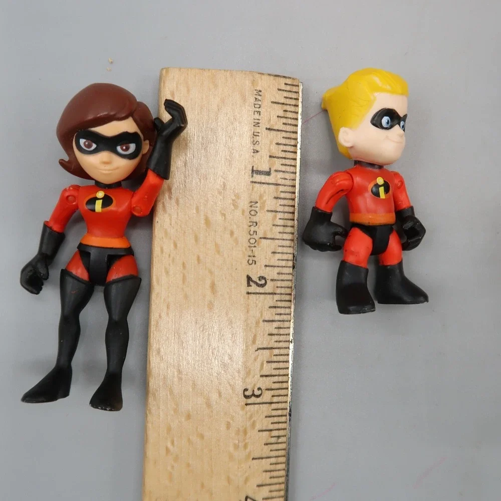 Disney Pixar Mattel The Incredibles figure lot of 17 Cake Topper Family